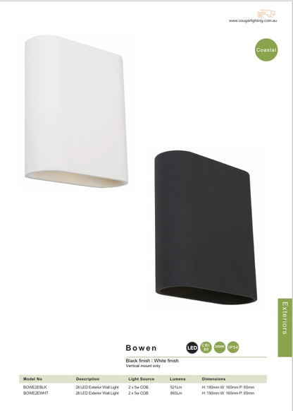 Bowen LED Wall Light - White