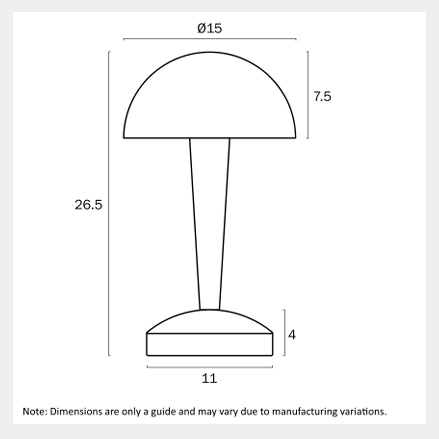 MANDEL Touch Table Lamp - Black