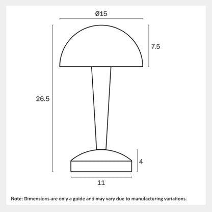 MANDEL Touch Table Lamp - Black