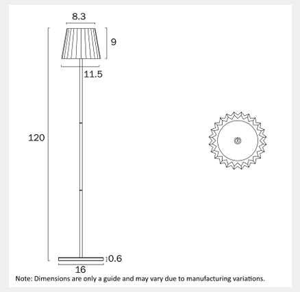 MINDY LED Rechargeable Floor Lamp - White