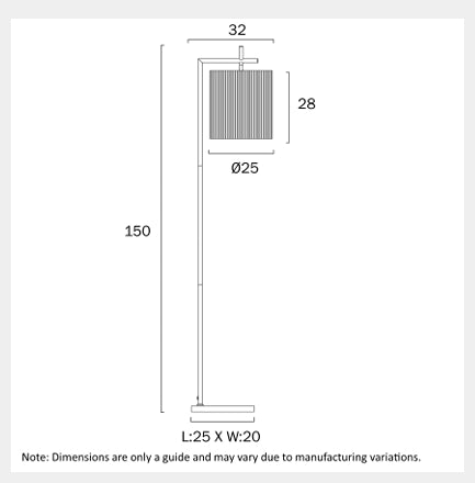 LYNDRA Floor Lamp - Bronze/Natural