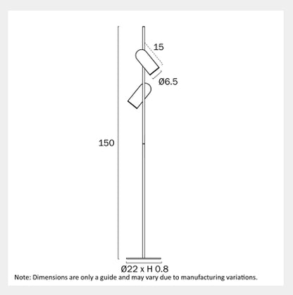KINDLE Floor Lamp - Wood/Black