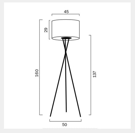 DENISE Floor Lamp - Chrome/Red
