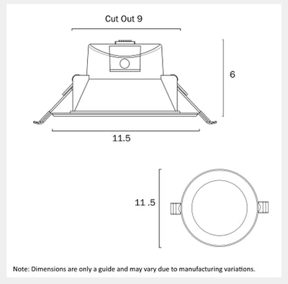ELON LED Downlight 3CCT Dimmable - White