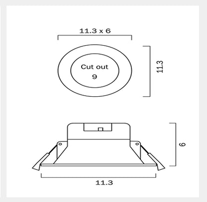 KATO LED Downlight 3CCT Dimmable - White