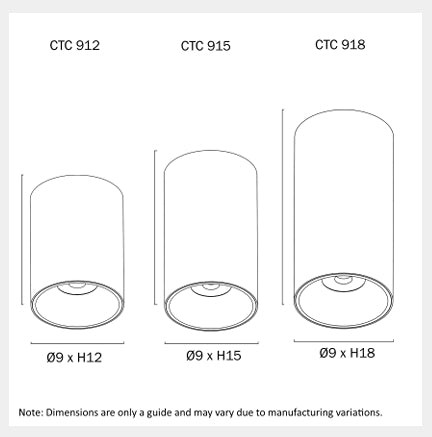 OREN 12W LED Surface Mounted Downlight Dimmable - White