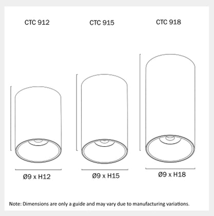 OREN 12W LED Surface Mounted Downlight Dimmable - White