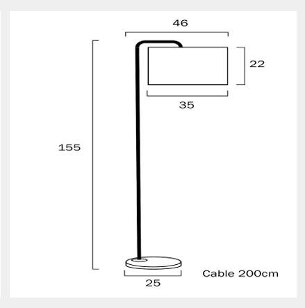 INGRID Floor Lamp -Gold/White