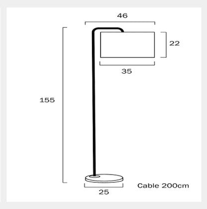 INGRID Floor Lamp -Gold/White