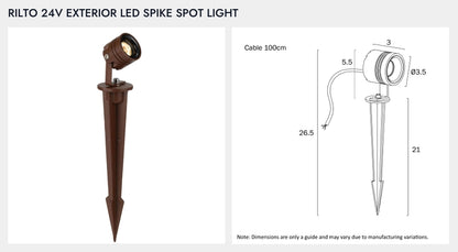 RILTO 24V Exterior LED Spike Spotlight - Green