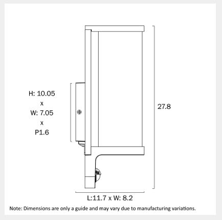 THIRLO Exterior Sensor Wall Light - White