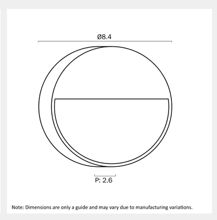 MUSAN Round LED Step Wall Light - Black