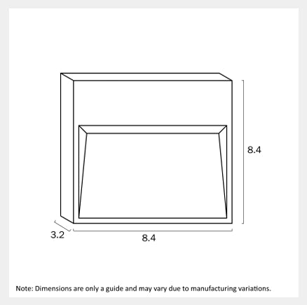 MUSAN Square LED Step Wall Light - Black