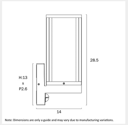 BELMIN Exterior Sensor Wall Light - White