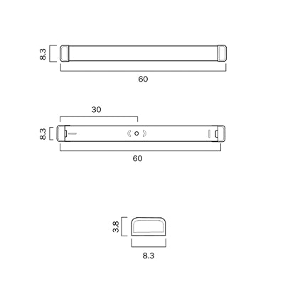 EDGE 60CM 20W LED Batten Ceiling Light - White