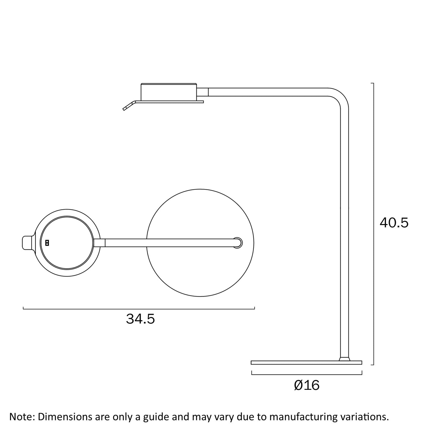 Tarell Table Lamp -  Gun Mettalic