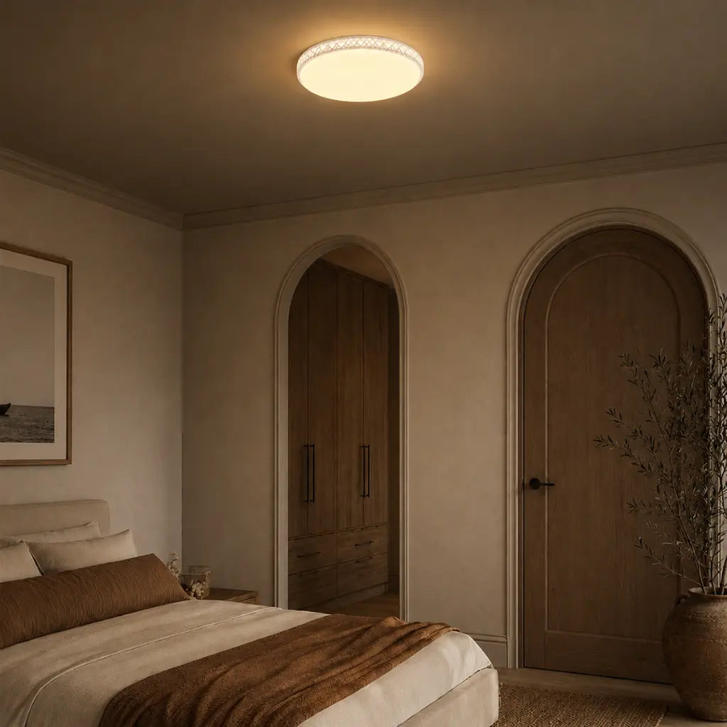 TEREZA 40CM 30W LED Oyster Step Dimmable Ceiling Light - White