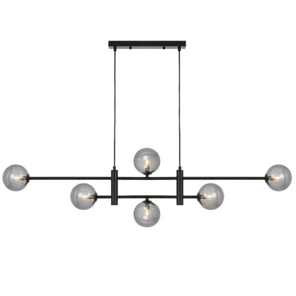 Tyson 6 Light Pendant Black(Smoke)
