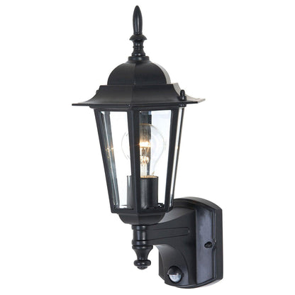 Tilbury Outdoor Coach Light with Sensor - Black