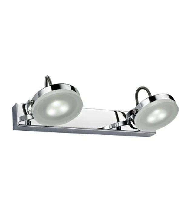 SEATTLE: City Series LED Interior Adjustable Medium Bar Chrome Wall Light - 2 Light
