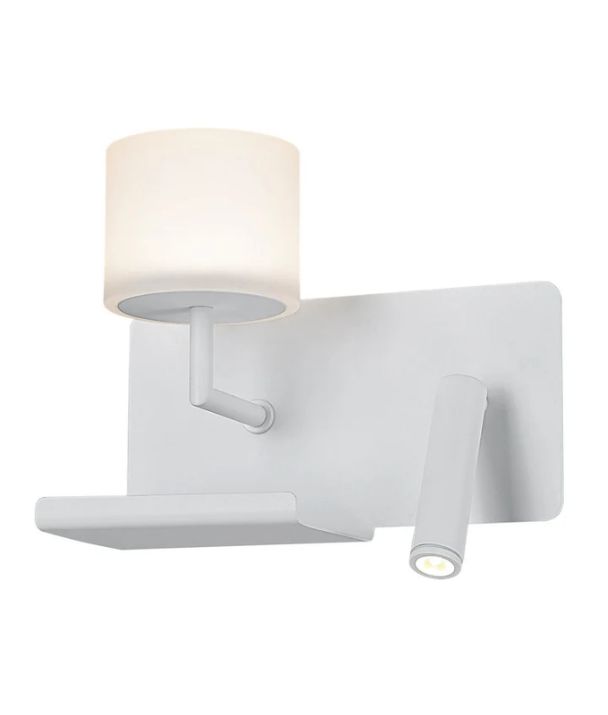 VIGO: City Series LED 2 Switch Frosted Glass Deco Wall Light &amp; Reading Light (with USB charger)