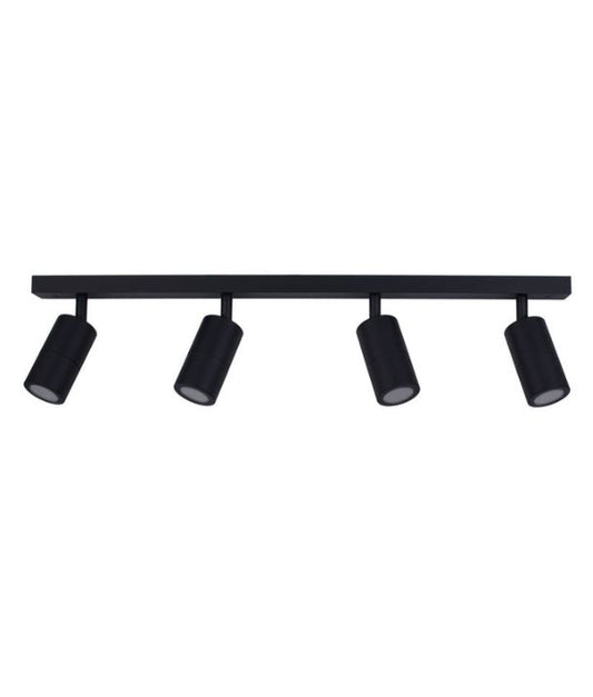 GU10 Exterior Adjustable Head Bar Lights (Black) IP44 - 4 Bar