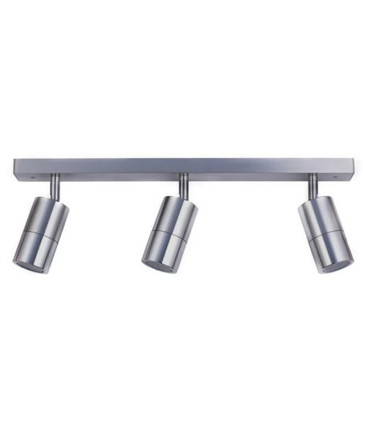 GU10 Exterior Adjustable Head Bar Lights (Titanium) IP44 - 3 Bar