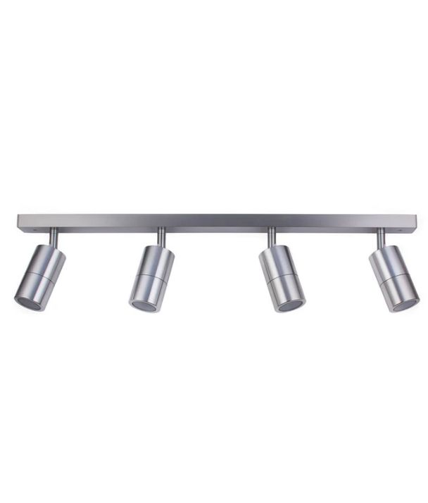GU10 Exterior Adjustable Head Bar Lights (Titanium) IP44 - 4 Bar
