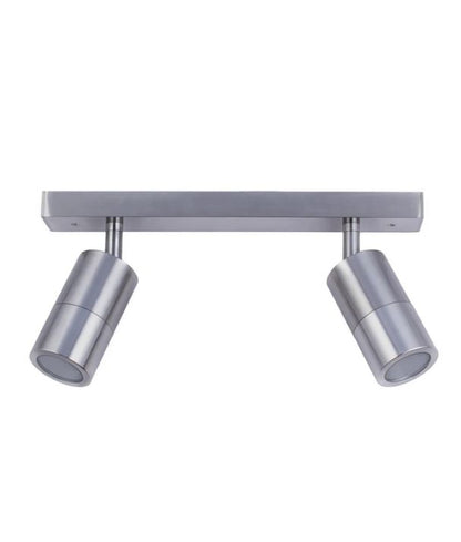 GU10 Exterior Adjustable Head Bar Lights (Titanium) IP44 - 2 Bar