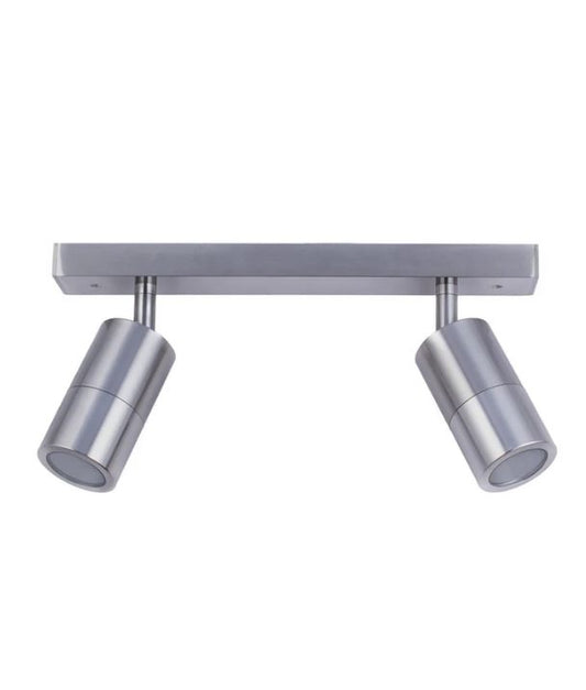 GU10 Exterior Adjustable Head Bar Lights (Titanium) IP44 - 2 Bar