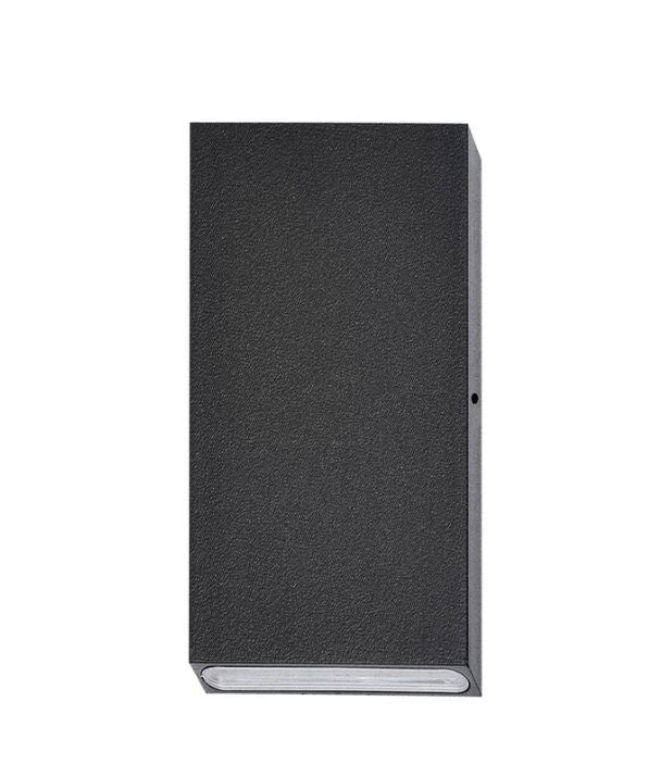 PDL: LED Exterior Wall Rectangular Up/Down Pillar Lights IP65 - Black