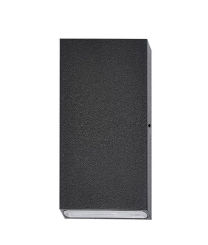 PDL: LED Exterior Wall Rectangular Up/Down Pillar Lights IP65 - Black