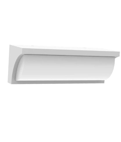 REPISATRI: Exterior LED Tri-CCT Curved Wedge Surface Mounted Wall Lights IP65 - White