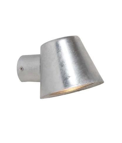 SKOPA: Exterior Glass Diffuser Flat Top Cone Surface Mounted Wall Lights IP44 - Galvanized Steel