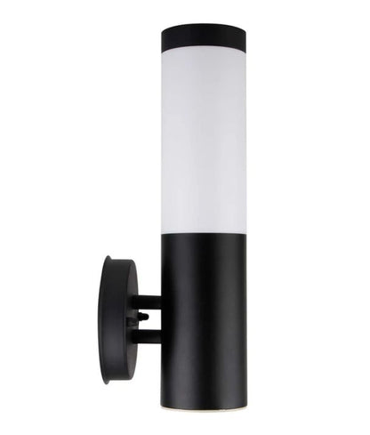 TORRE: Exterior E27 Surface Mounted Wall Light IP44 - Matte Black