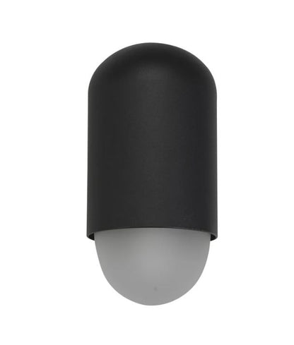 MAGNUM: Exterior Oval Surface Mounted Wall Lights IP44 - Black