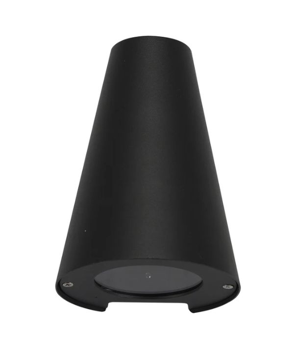 TORQUE: Exterior Cone Shape Surface Mounted Wall Lights IP44 - Matte Black