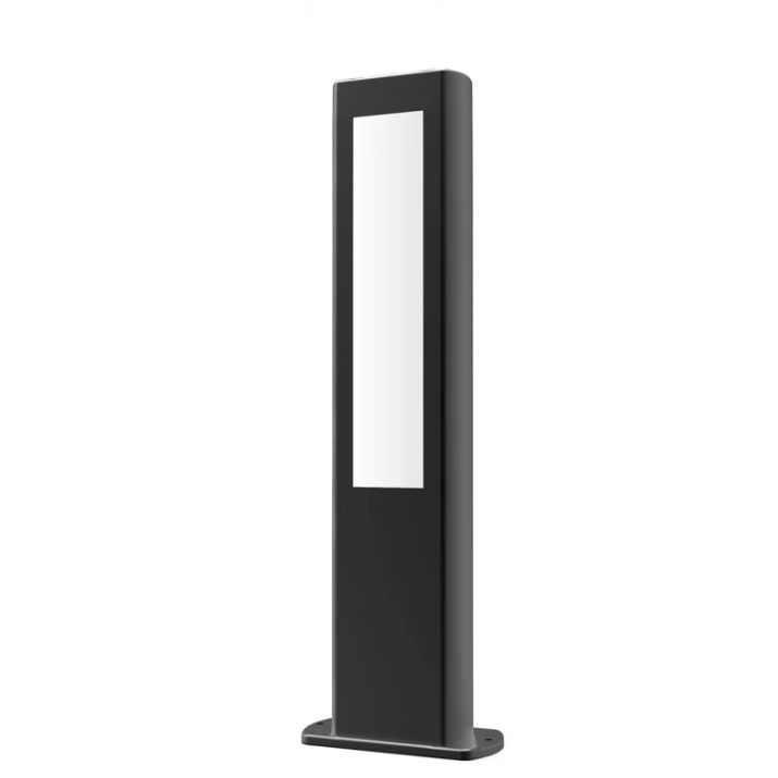 AMUN: LED Surface Mounted Matte Black Rectangular Bollard Lights IP54 - 500mm