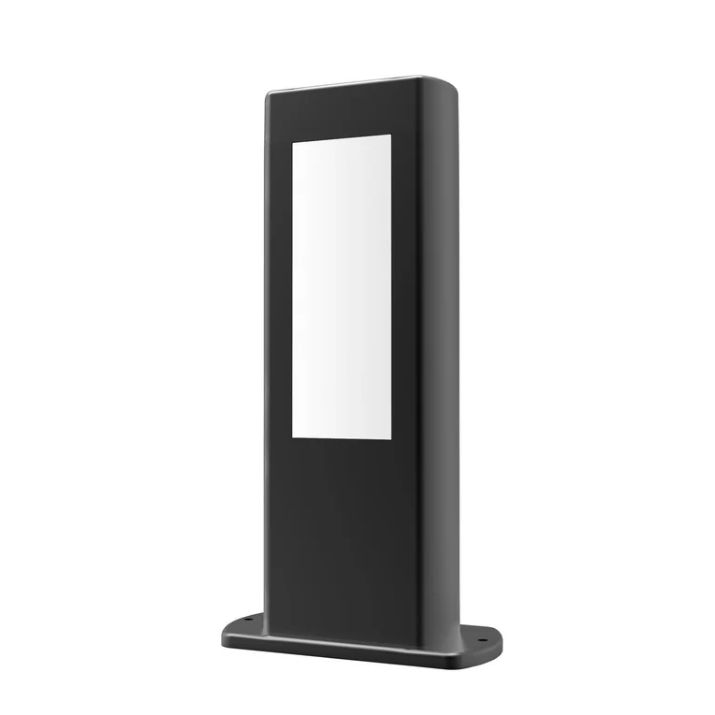 AMUN: LED Surface Mounted Matte Black Rectangular Bollard Lights IP54 - 300mm