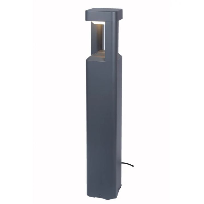 LED Surface Mounted Grey Bollard Lights IP54 - Square