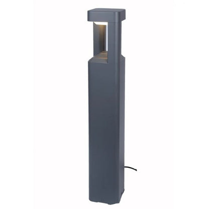 LED Surface Mounted Grey Bollard Lights IP54 - Square