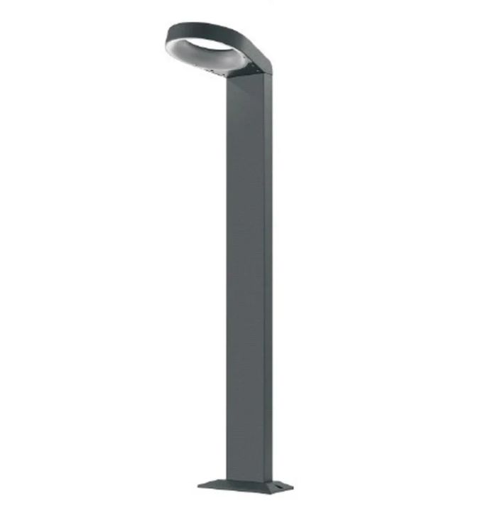 LED Surface Mounted Grey Bollard Lights IP54 - Hoop