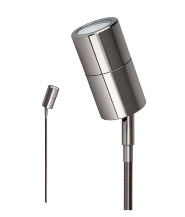 MR16 Single Adjustable Head Garden Spike Lights IP65 - Titanium