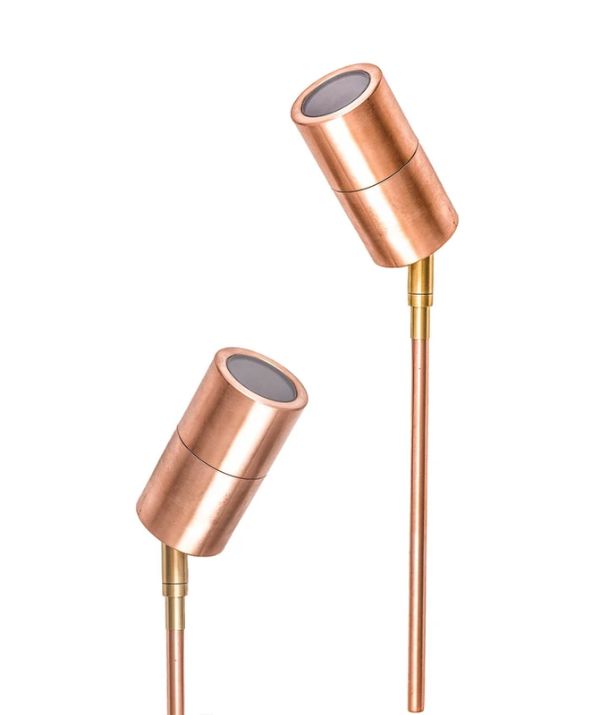 MR16 Single Adjustable Head Garden Spike Lights IP65 - Copper