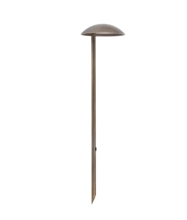 MESTOLO: Exterior 12V LED Garden Fixed Anti-Glare Spike Lights IP65 - Aged Brass