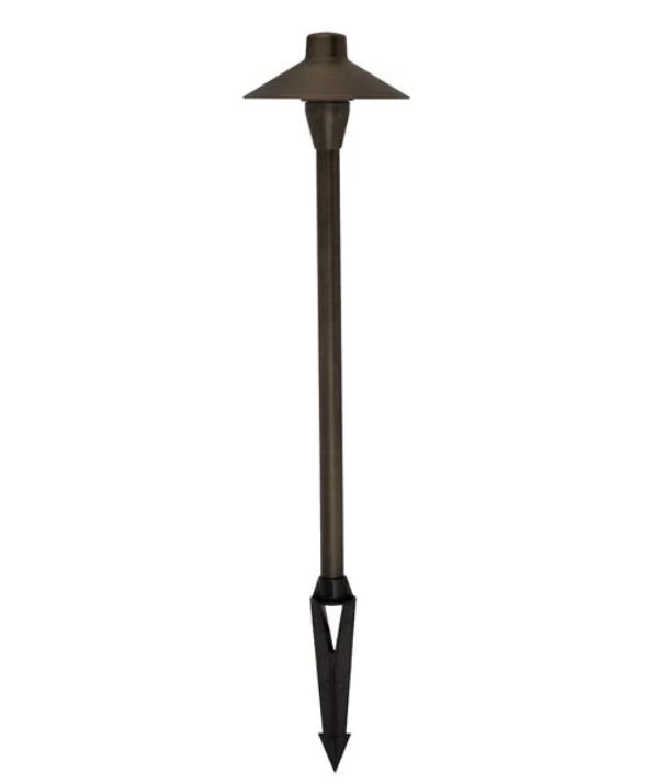 COOLIE: Exterior Coolie Rustic Brass / Matte Black Spike Lights IP54 - Rustic Antique Brass (Solid Brass)