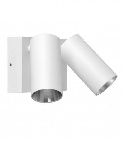 SEC Exterior LED Tri-CCT Double Adjustable Wall Pillar Light - White