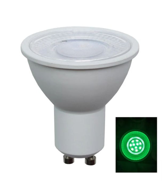 GU10 LED Coloured Globes (5W) - Green