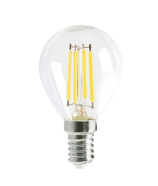 Fancy Round LED Filament Dimmable Globes (4W) - Options: E14 6000K