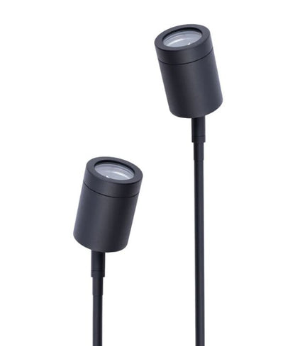 MR16 Single Adjustable Head Garden Spike Lights IP65 - Black